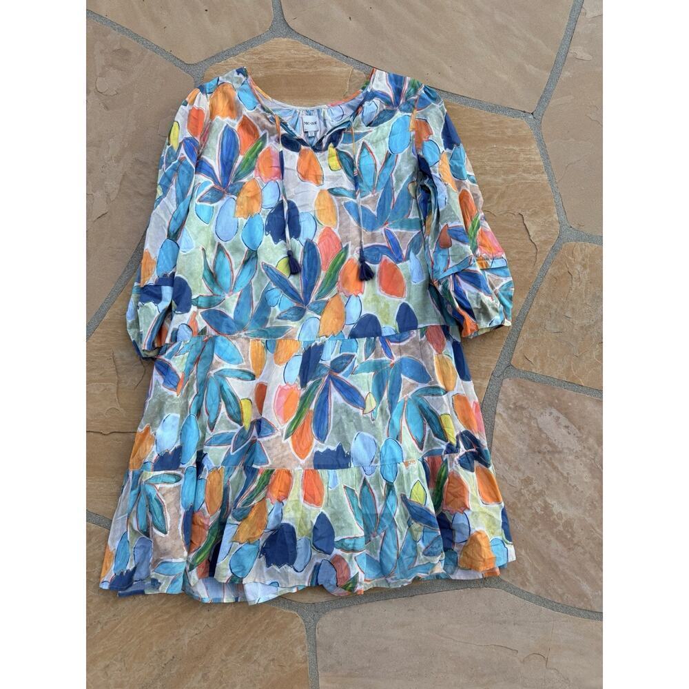 Nic Zoe Womens Multi Print Pullover Dress 1X All Season CB